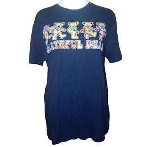 Grateful Dead The Dye Bears TShirt Navy Blue Jerry Garcia Size Medium